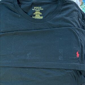 Polo by Ralph Lauren Black Short-Sleeve Crew Tee with Red Pony